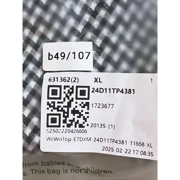 Halara Softlyzero Airy Black Gingham Sleeveless Tank Top Built In Bra Sz XL NWT - Picture 8 of 8